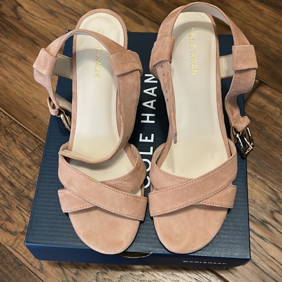 Cole Haan New Mocha Tan Kadi Heel Sandals - Picture 5 of 7
